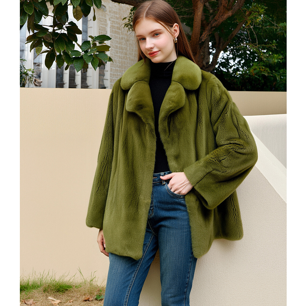   2025秋冬新款时尚气质水貂皮草外套 JK006A