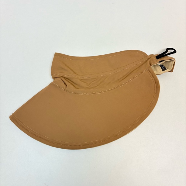 57779 透气防晒无顶大檐帽，深咖+卡其正反两戴