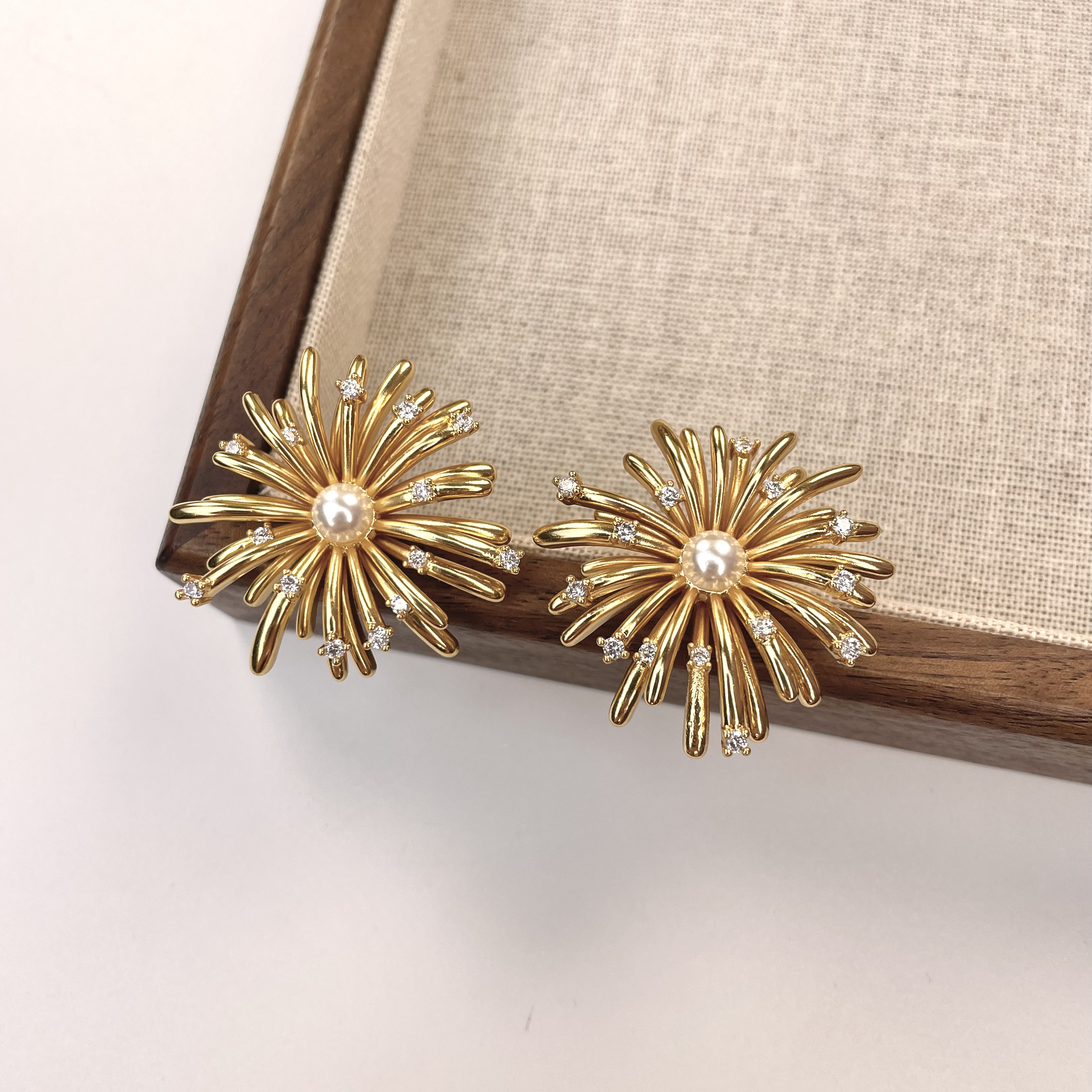 铜合金仿珍珠耳饰 买三送一 1083 气质时尚百搭法式小众简约耳钉