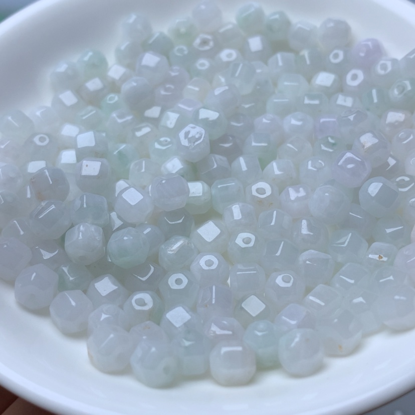 【闪购商品】未镶嵌手链翡翠卡6六棱珠30颗