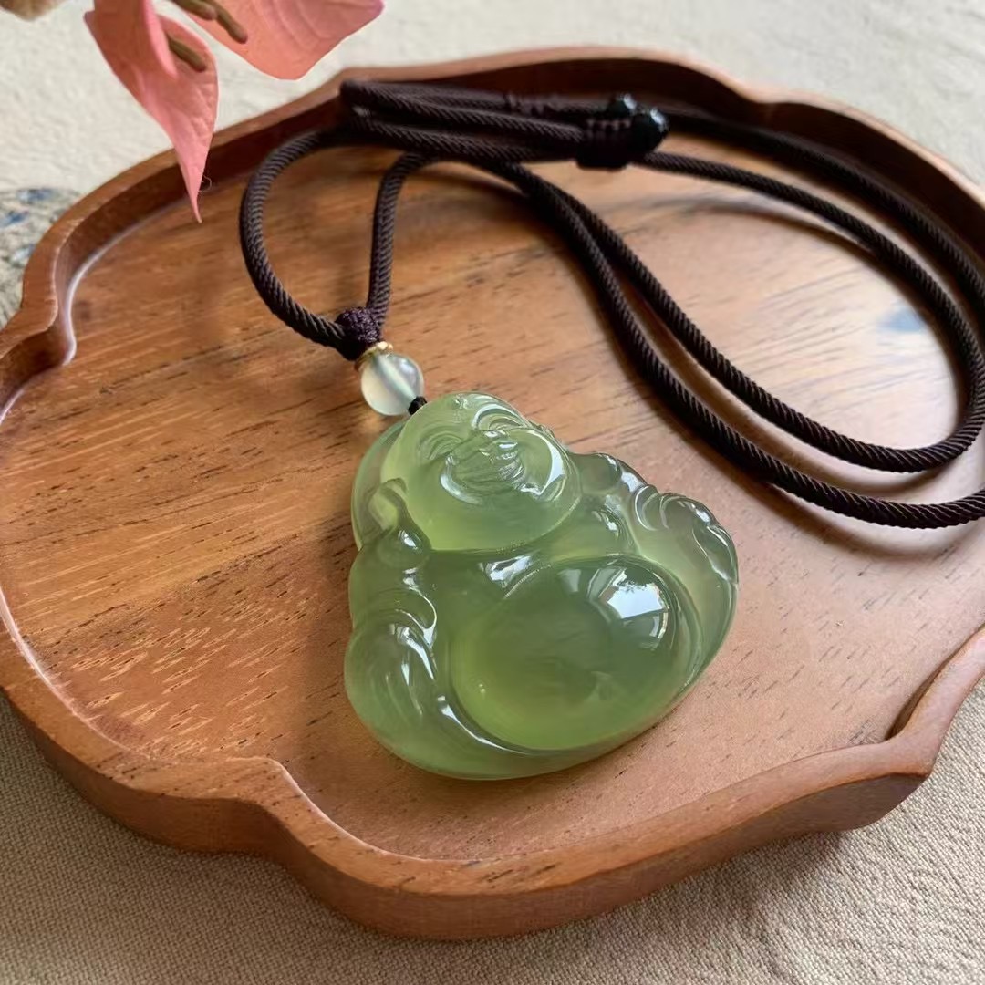 《抖音官方质检发货正品》天然A货冰透玉佛公多样性发其一LX"