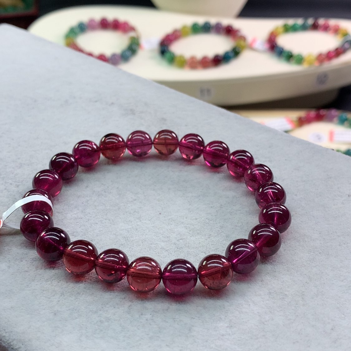 【闪购商品】碧玺手链未镶嵌碧玺全色单圈8.5