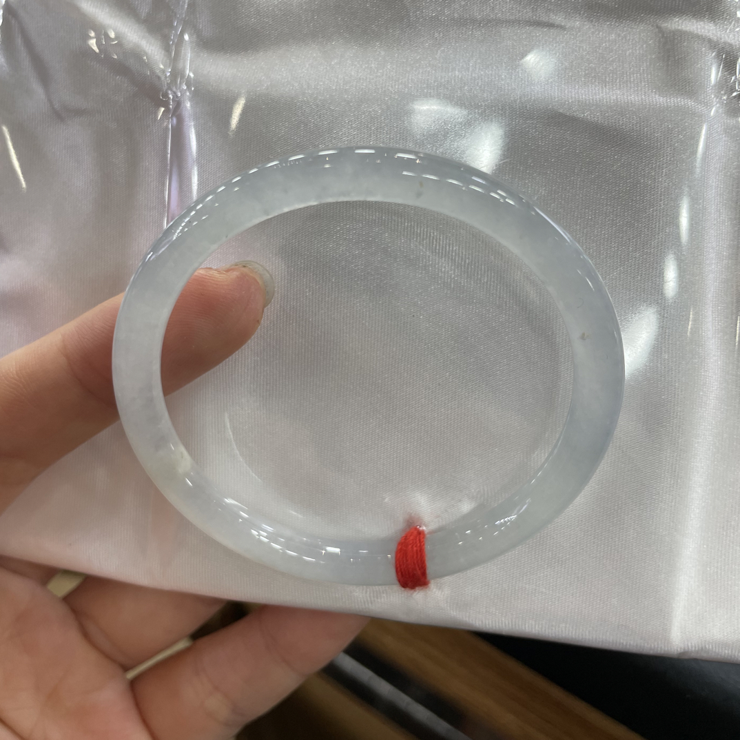 福利冰透细圆条52.7圈天然缅甸翡翠a货