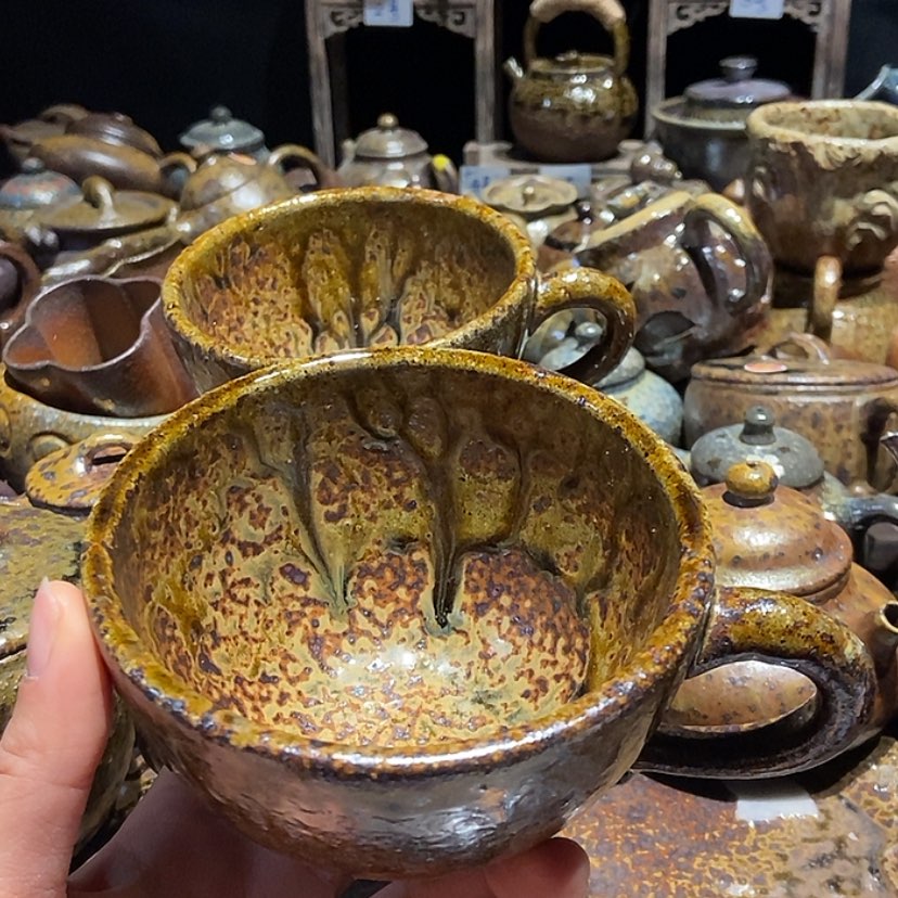 【闪购商品】茶壶紫砂还****3咖啡杯双木料