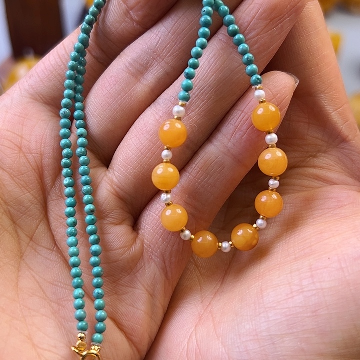 未镶嵌颈饰蜜蜡蜜蜡