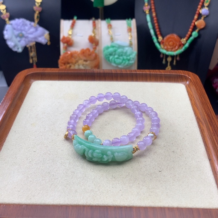 翡翠手链未镶嵌翡翠手牌