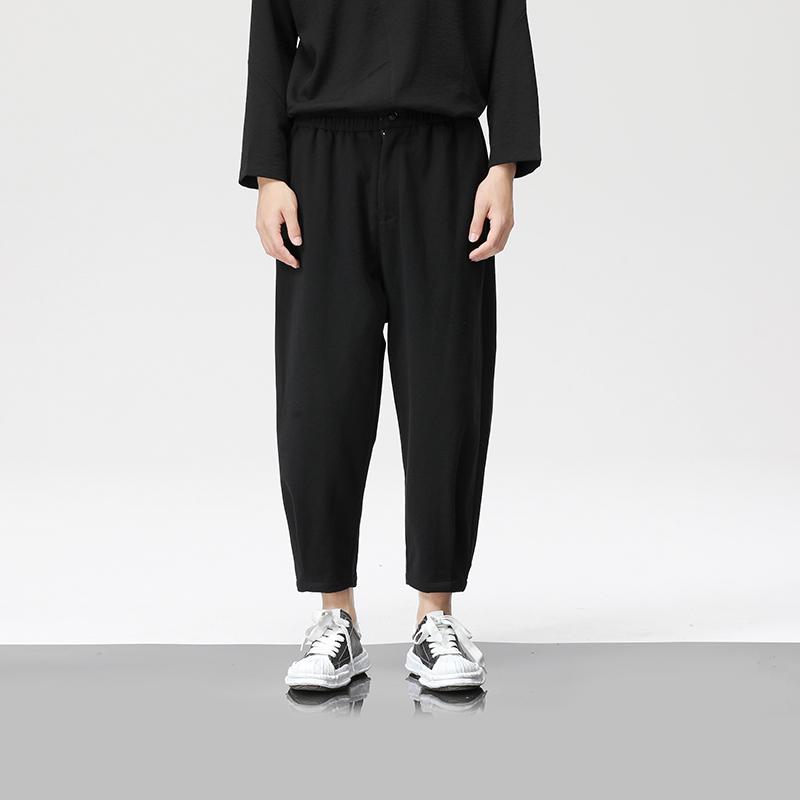 HERBEL/黑白早秋穿搭  男士休闲裤百搭舒适时尚潮1660