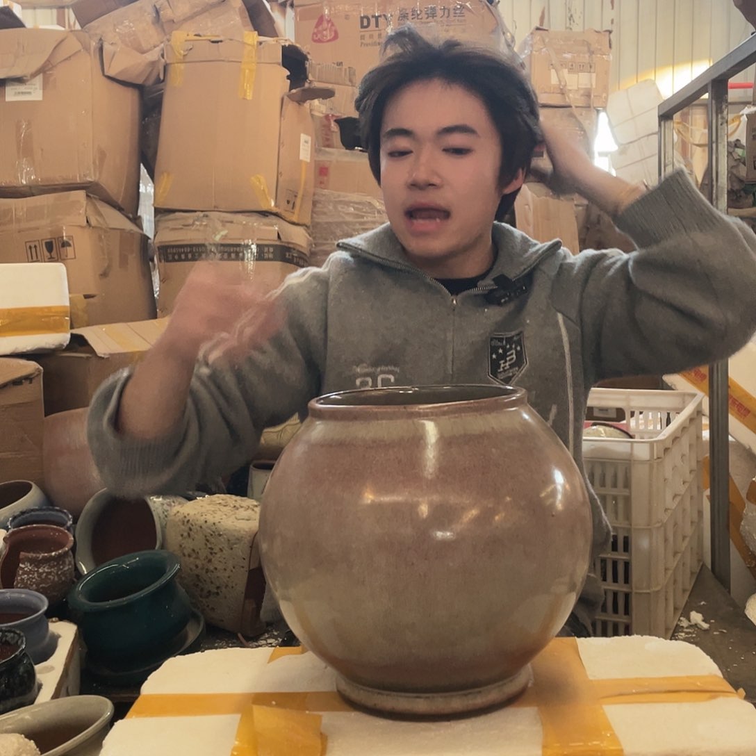 红陶宜兴紫砂花盆