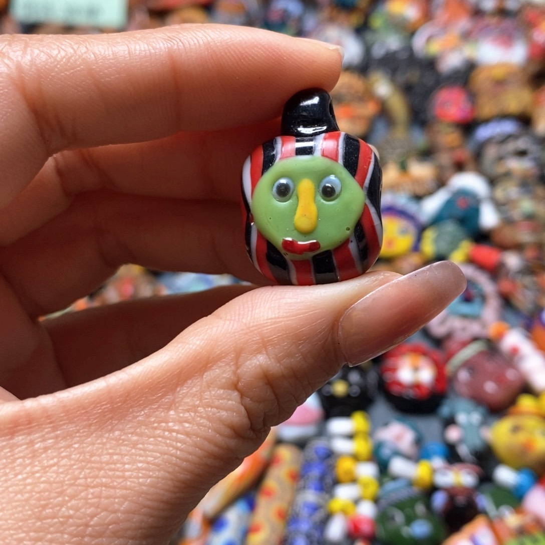 琉璃颈饰印度尼西亚圆饼