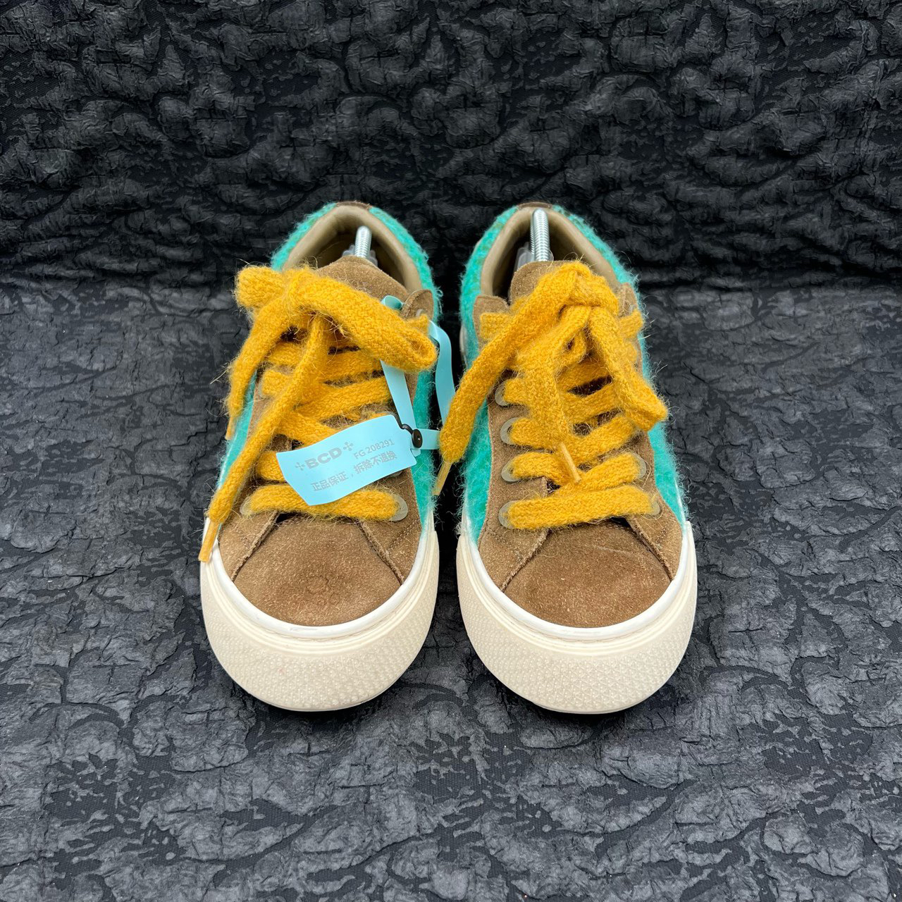 95新 DIOR/迪奥 B33 棕蓝限量麂皮绒面拼接板鞋 44码/95新/无配件