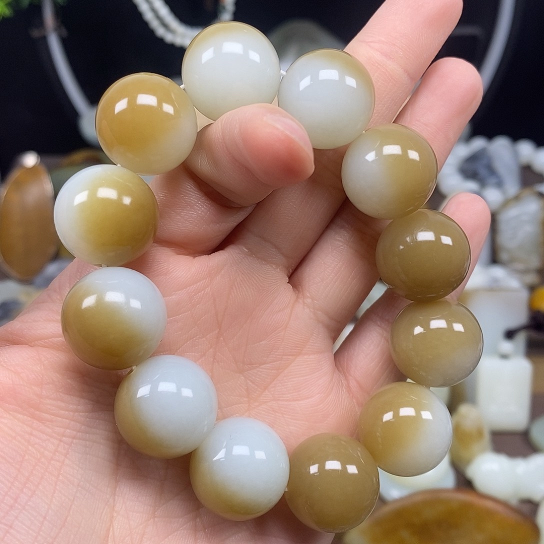 和田玉手串未镶嵌