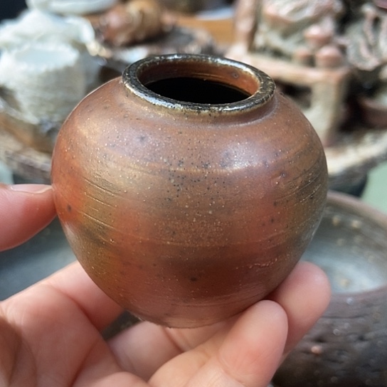 杯微瑕小陶罐 柴烧裸烧