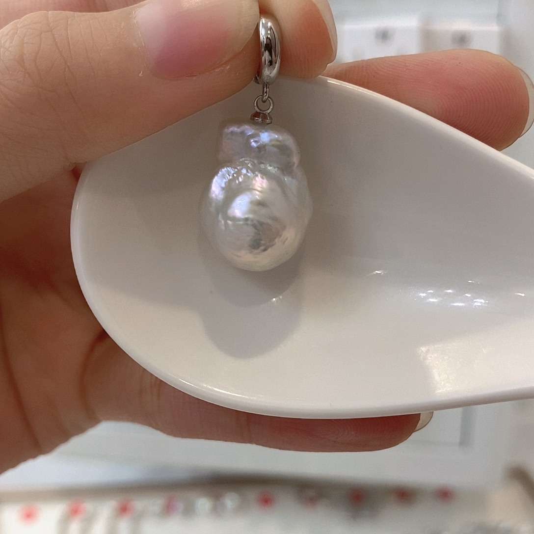 淡水珍珠颈饰银S925镶嵌