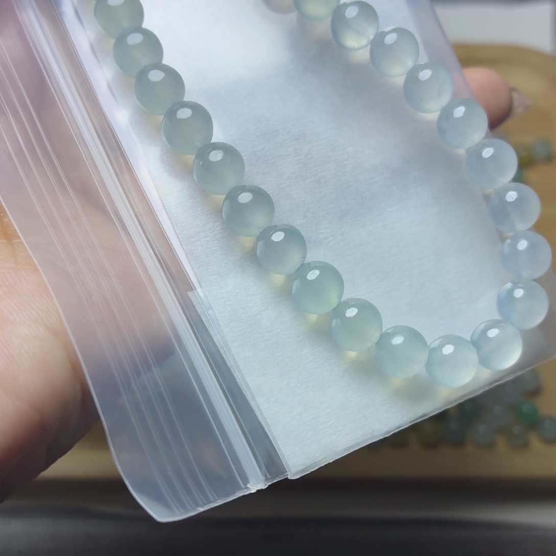 定制翡翠未镶嵌翡翠珠链