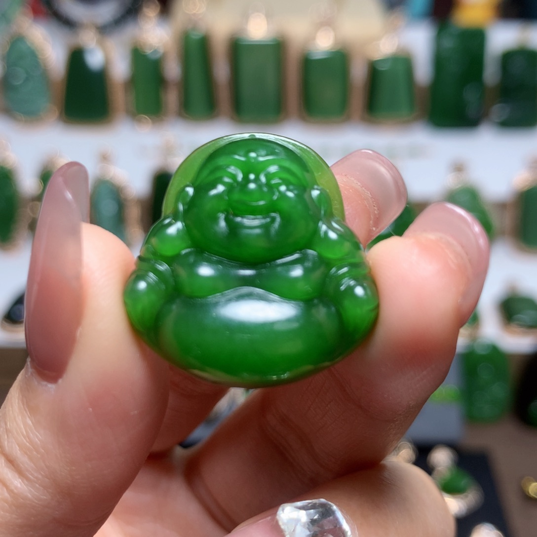 和田玉（碧玉）佛公未镶嵌