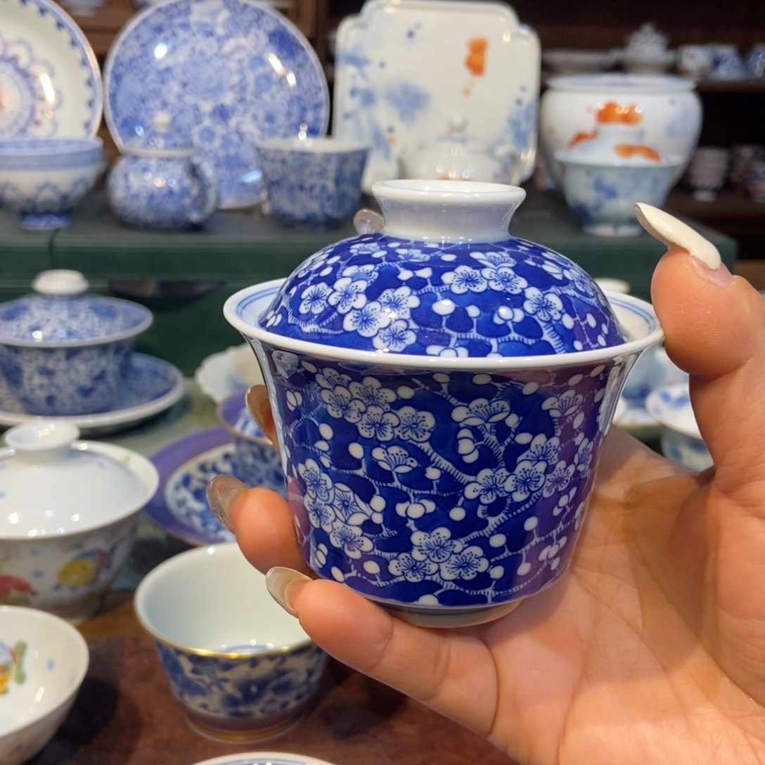 雪山春晓冰梅盖碗