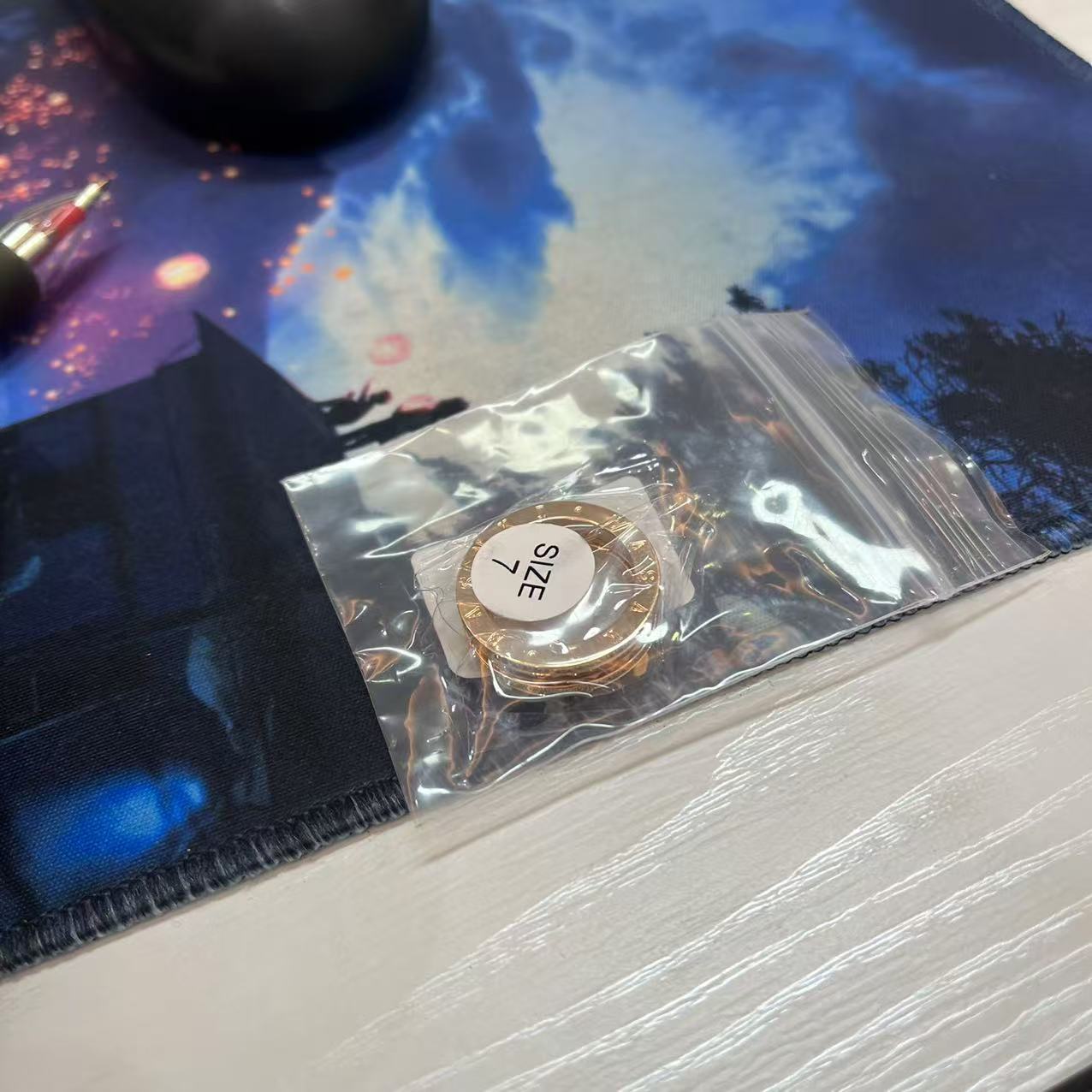 铜合金锆石戒指 CNC精工 轻奢时尚7码情侣戒指  4363