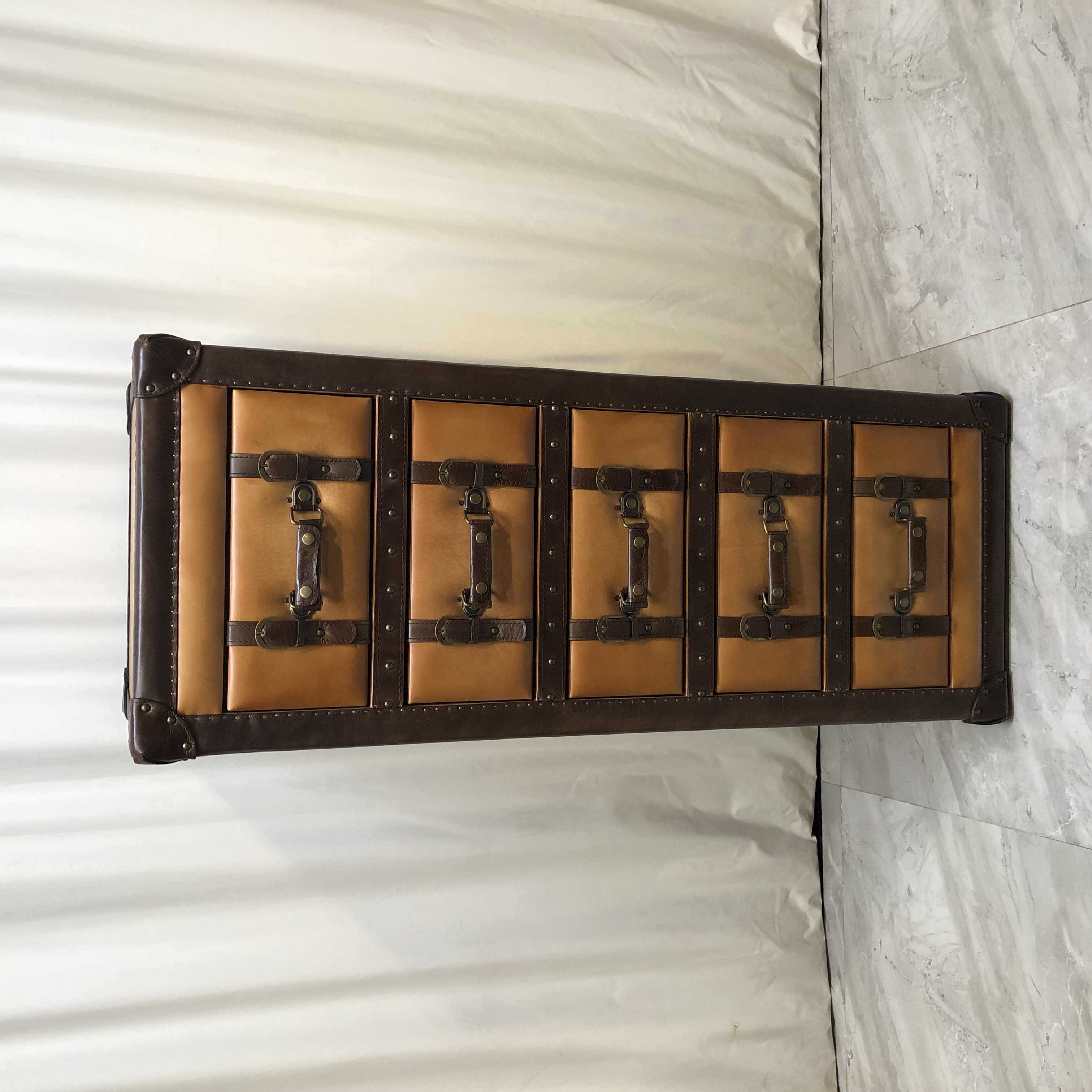 BORCH/博瑞奇头层牛皮真皮五抽玄关边柜（09335）