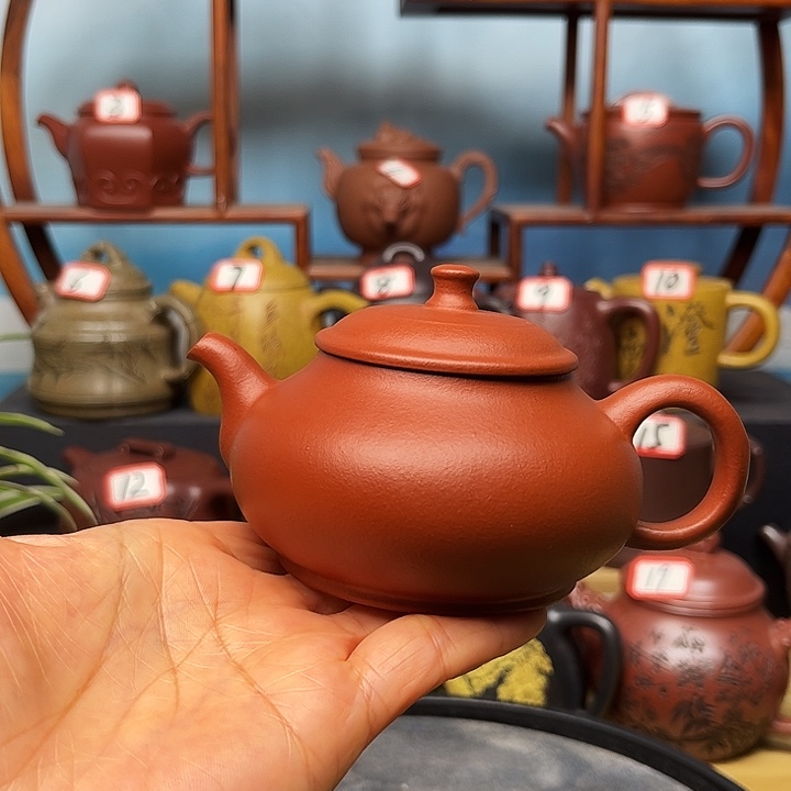 紫砂茶壶微瑕不带证书礼盒200cc