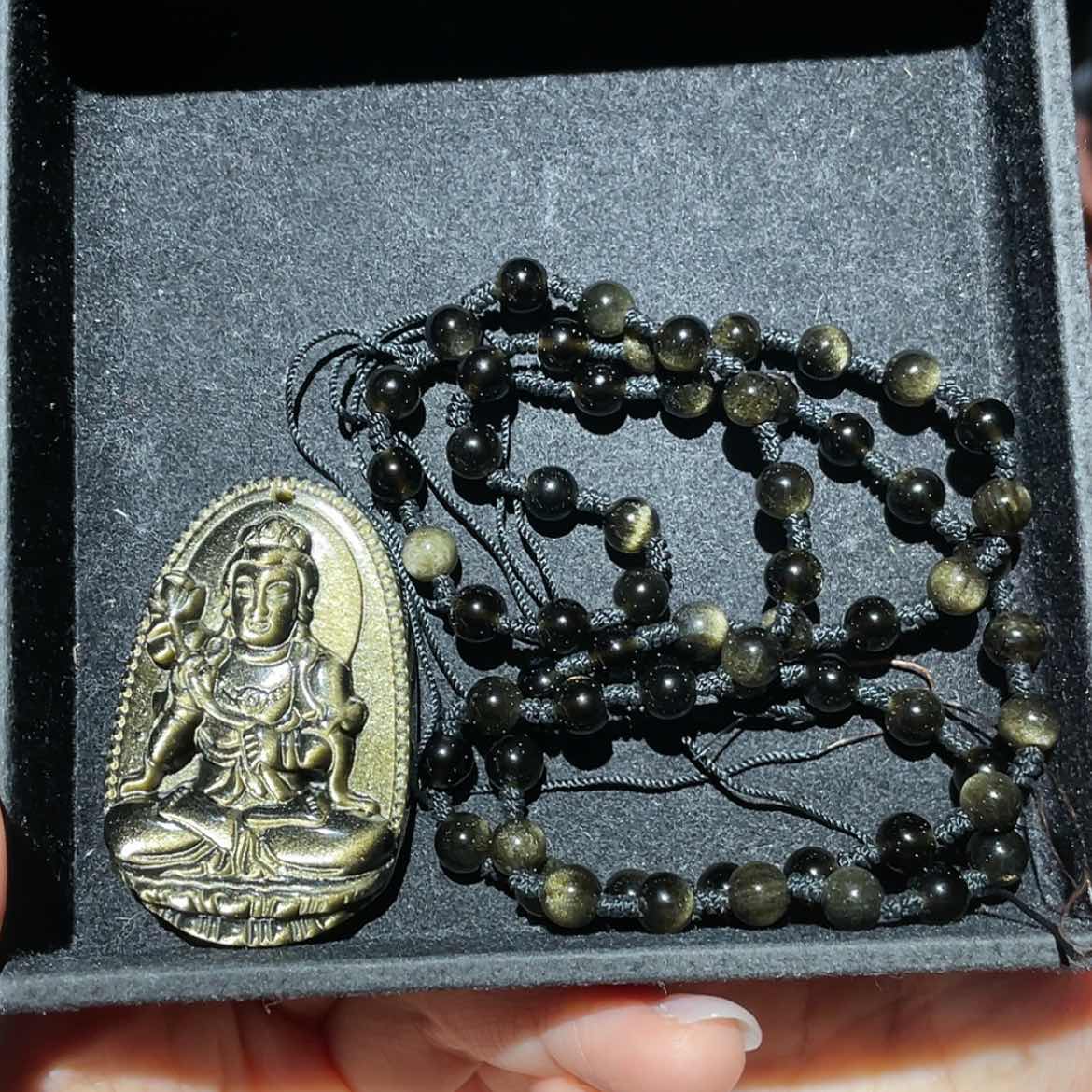 【闪购商品】未镶嵌黑曜岩套链无*菜