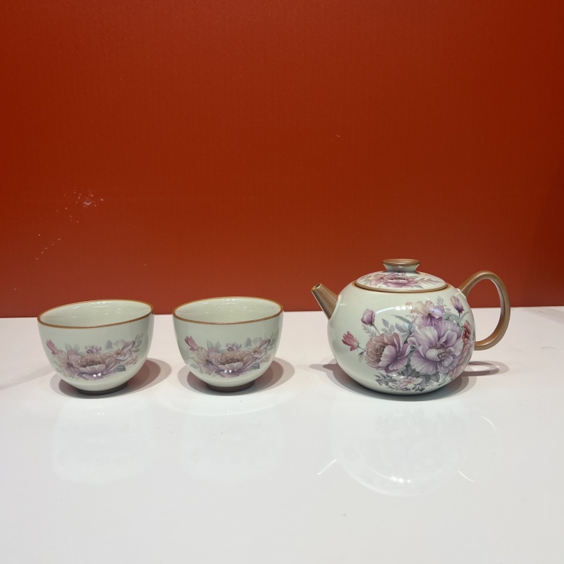 牡丹圆壶 一壶两杯ZHZ025