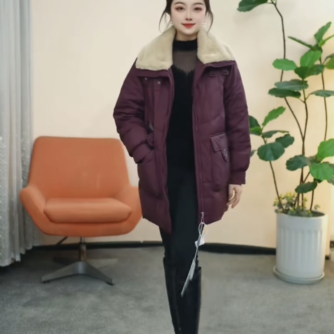 25-D368时尚大码冬装中长款羽