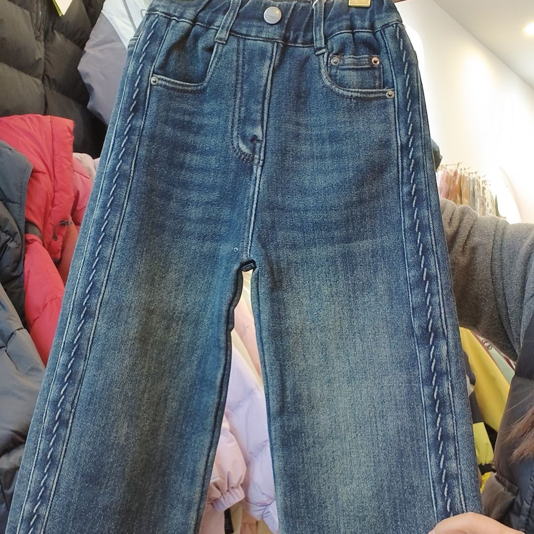 140加绒牛仔裤女童