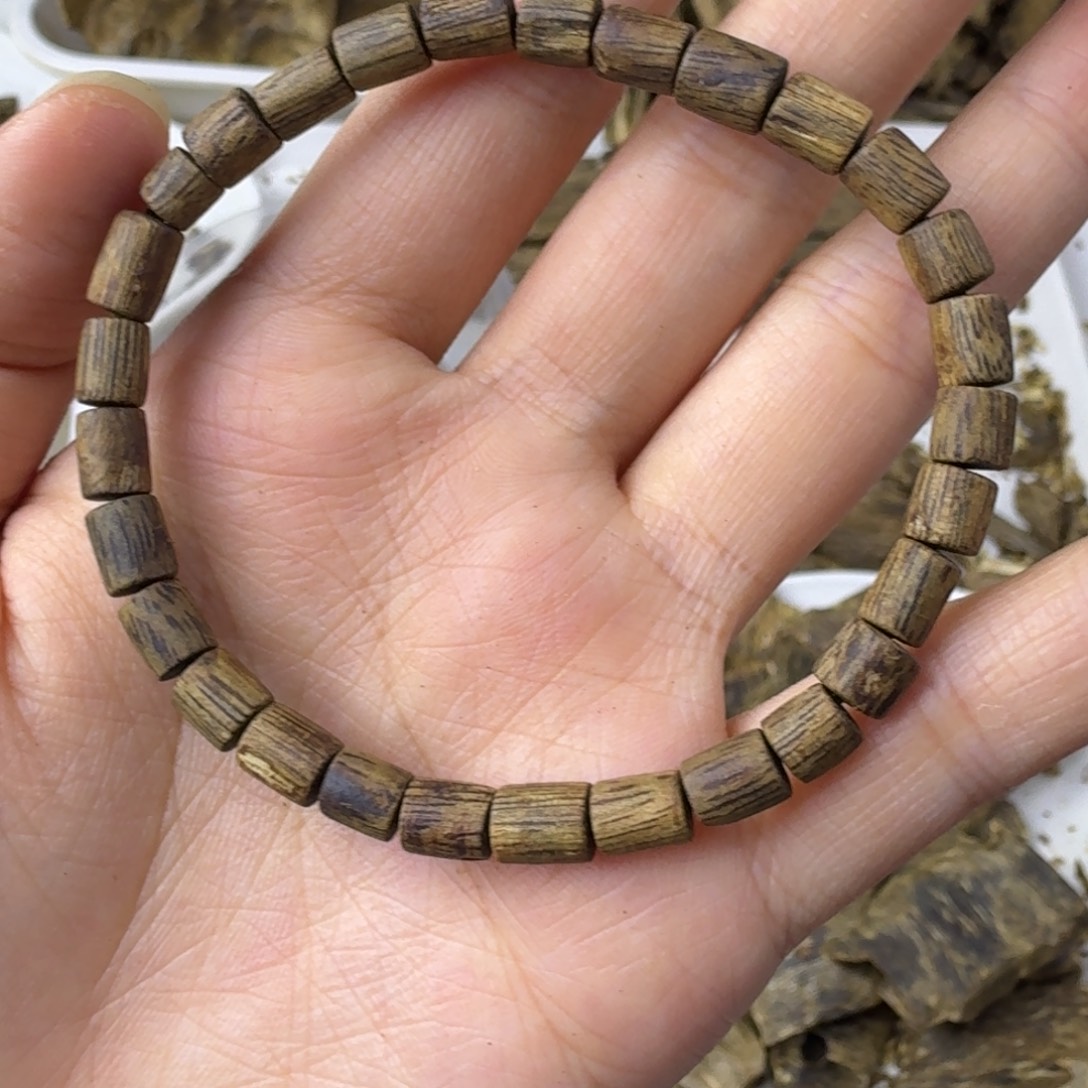 沉香碎屑沉香沉香碎屑05单圈筒珠