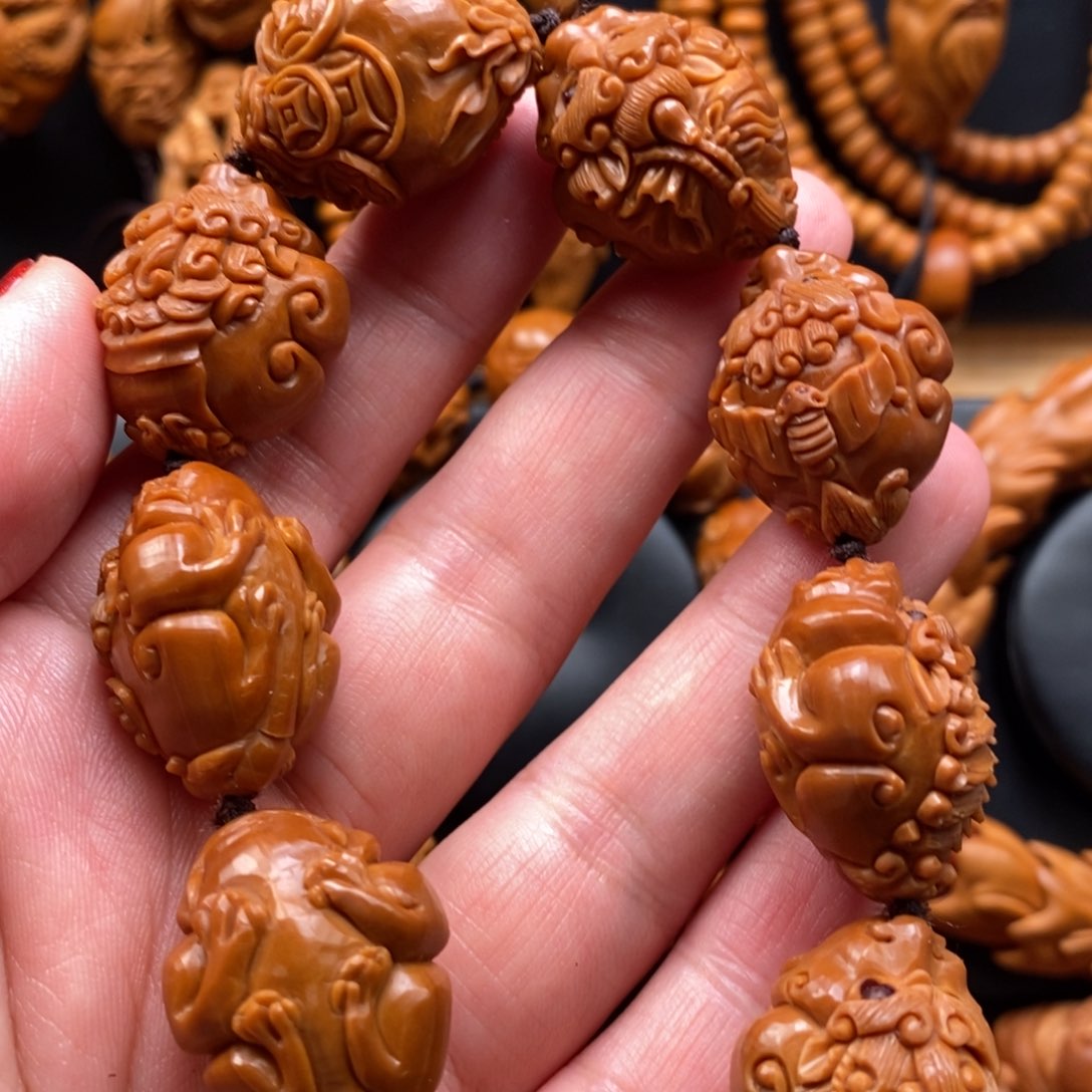 橄榄核手串手工貔貅