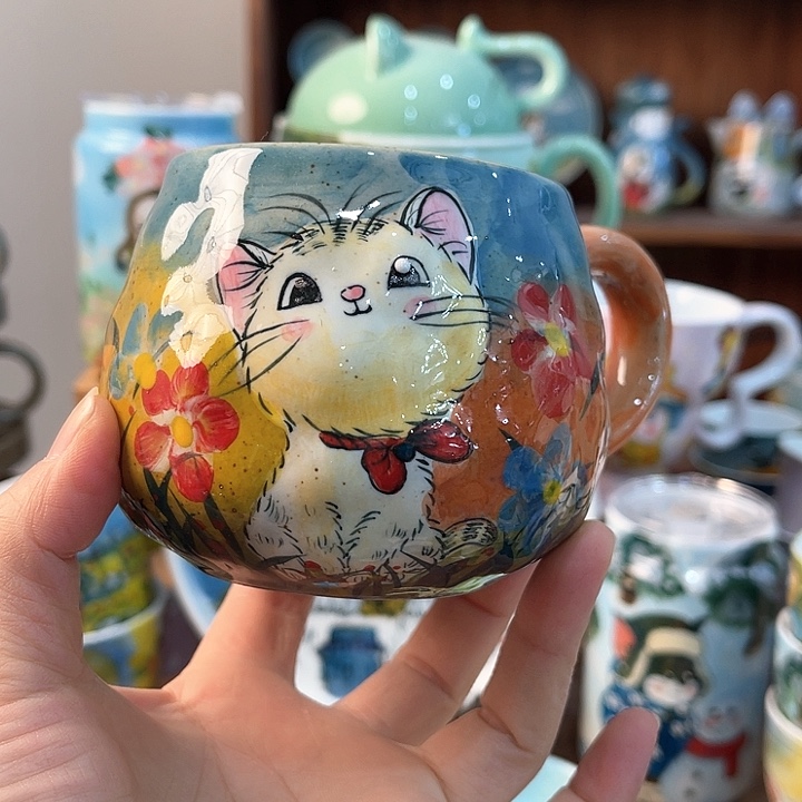 陶景德镇釉下手绘陶瓷 