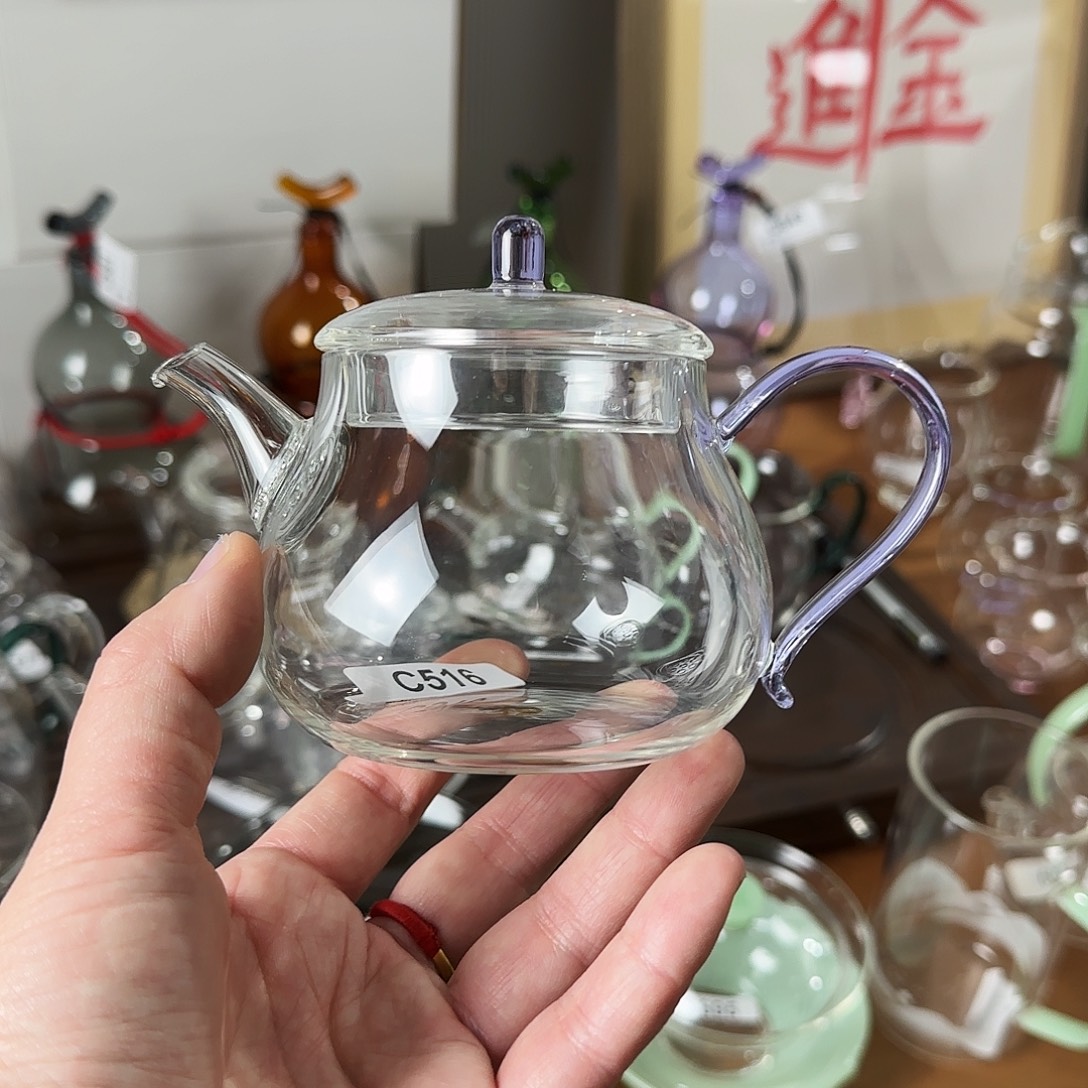 516紫色把手茶壶礼遇1公道杯