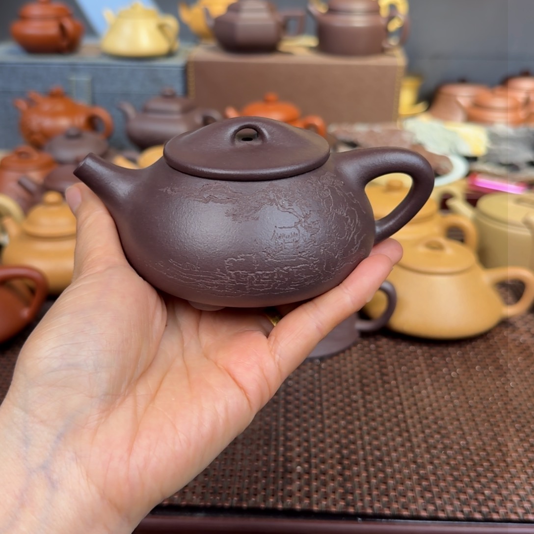 紫泥茶壶200毫升左右天青