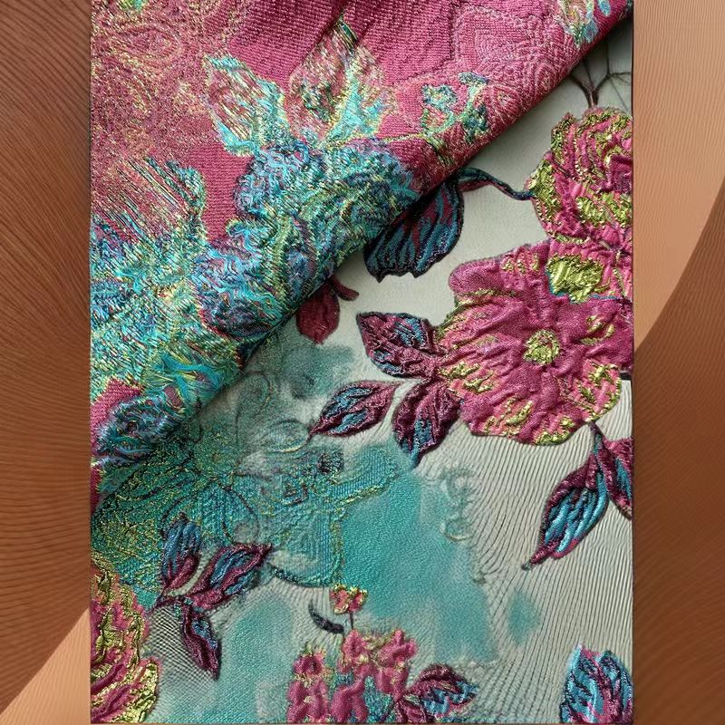 144ML山茶花古装汉服面料