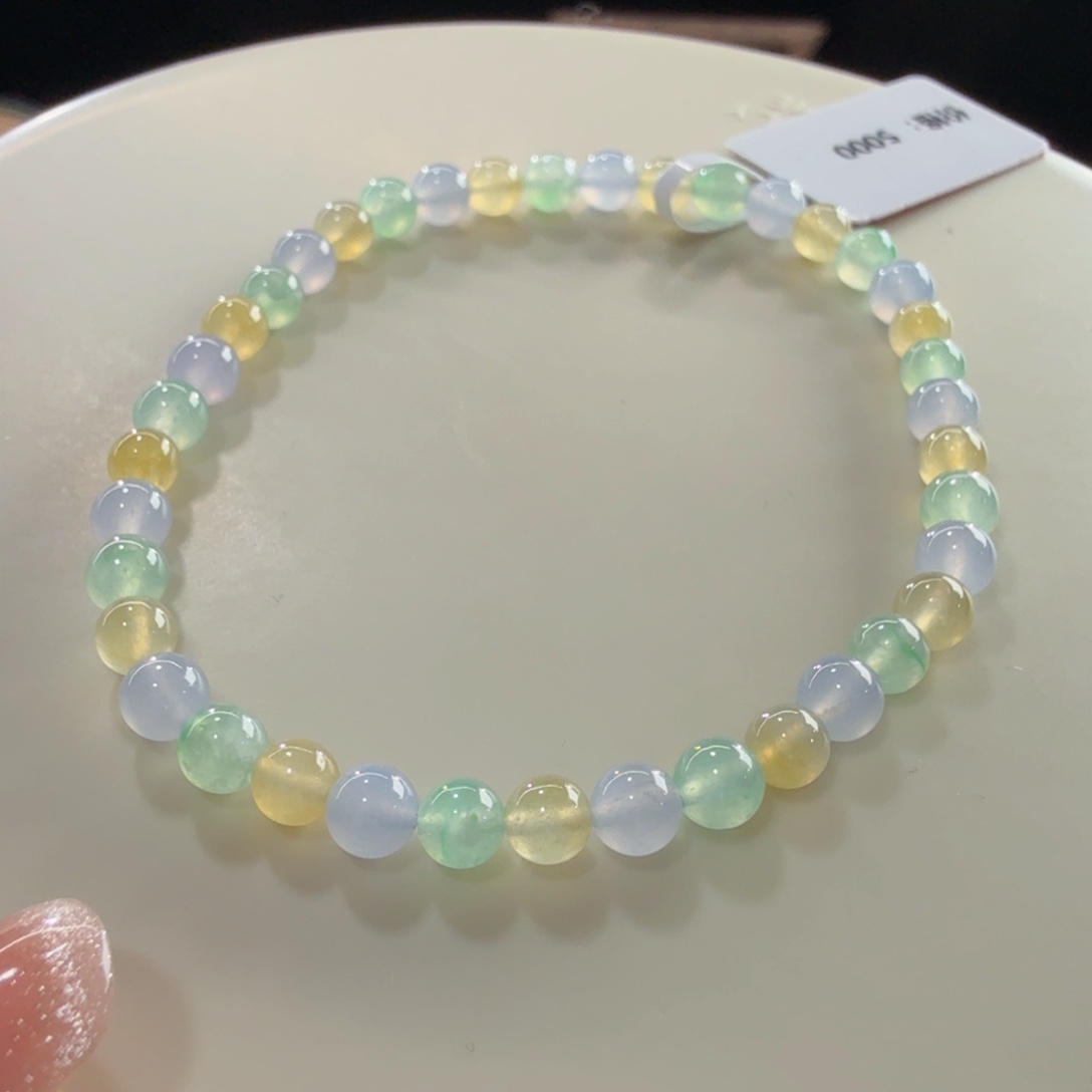 未镶嵌手链翡翠福利！炸光！高冰糖果串卡4.6巨漏！