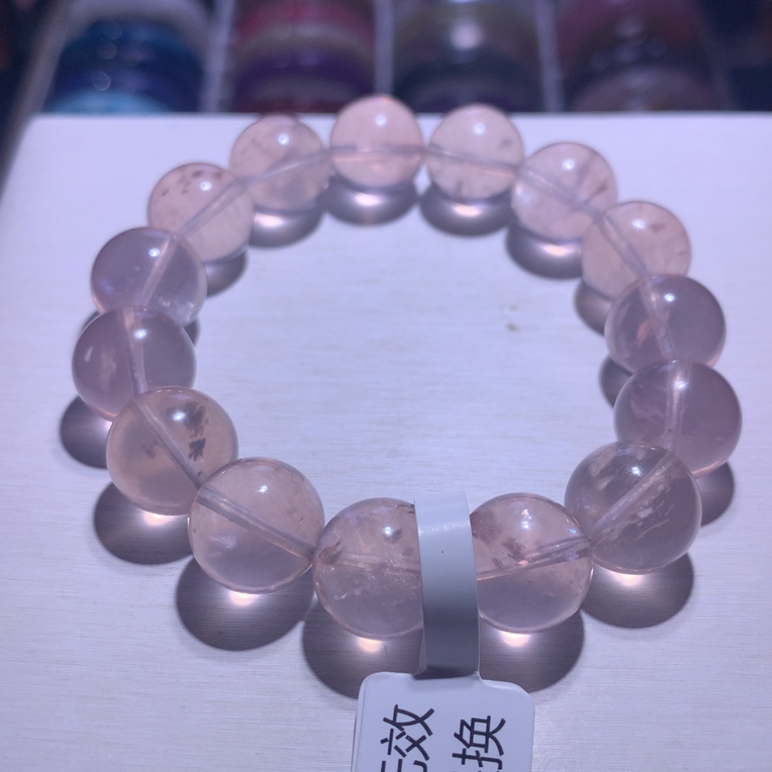 银S925镶嵌手串水晶萤石14.2m