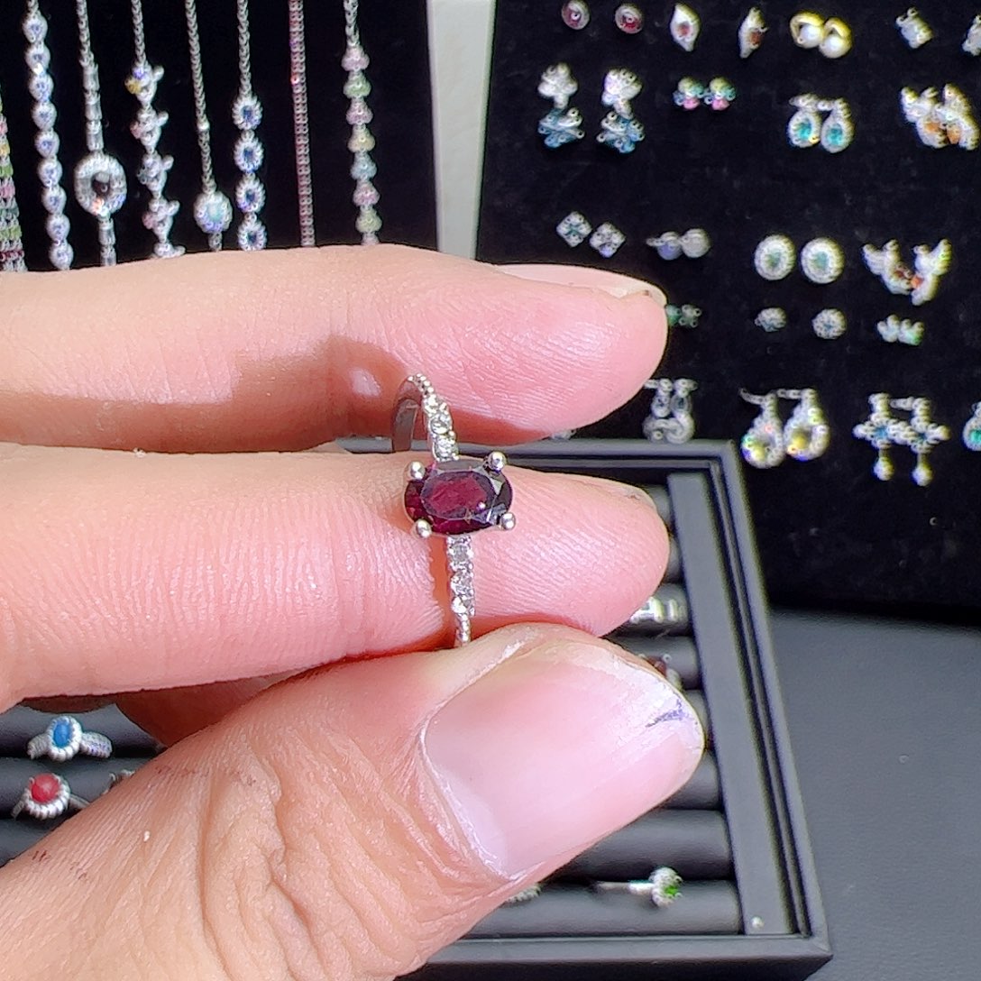 紫晶珠宝半成品银S925镶嵌