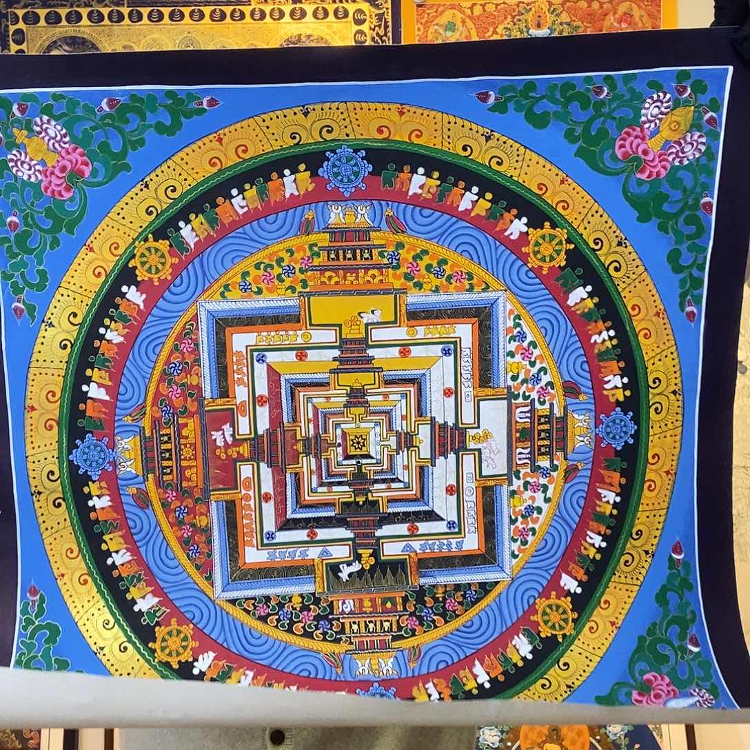 卷轴画纯手绘坛城唐卡50厘米左右