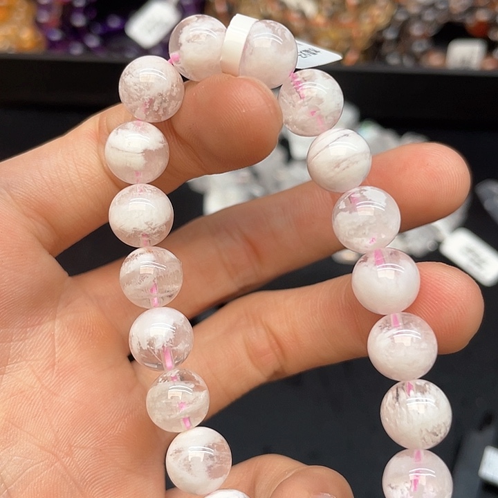 水晶手链未镶嵌13雪花幽灵9mm