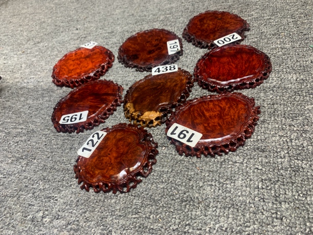 缅甸花梨瘤疤盘根错节壶承杯垫