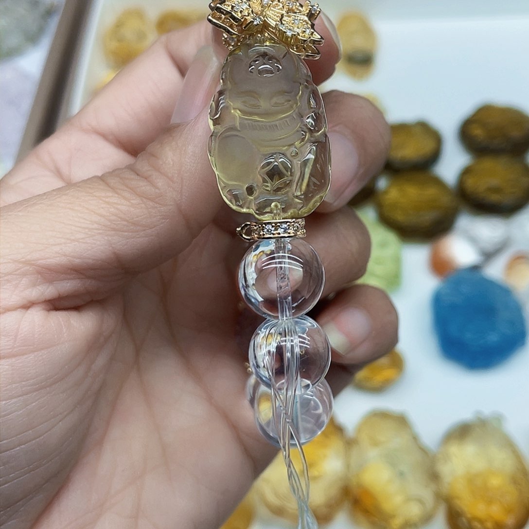 水晶吊坠(不含链)未镶嵌L***黛