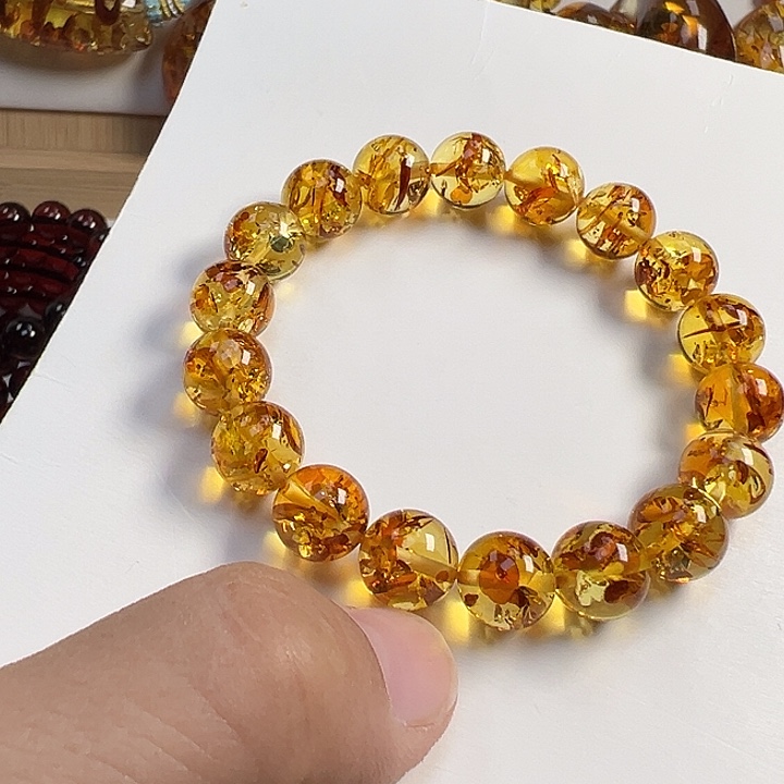 琥珀（花珀）未镶嵌项圈