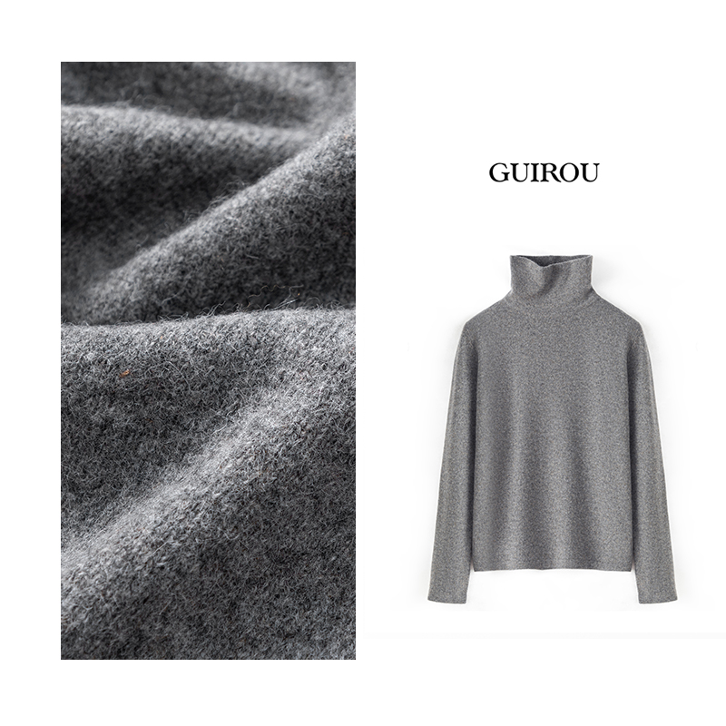 双股加厚【山羊绒+羊驼绒+桑蚕丝+100支小羊羔毛】女羊毛打底8452