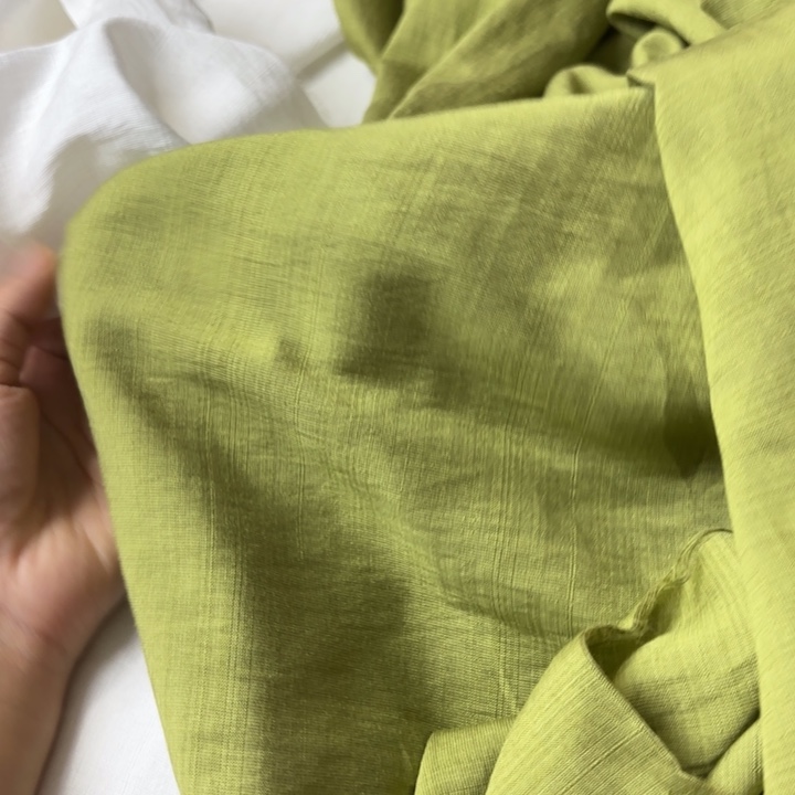 浅绿色棉麻2米。    