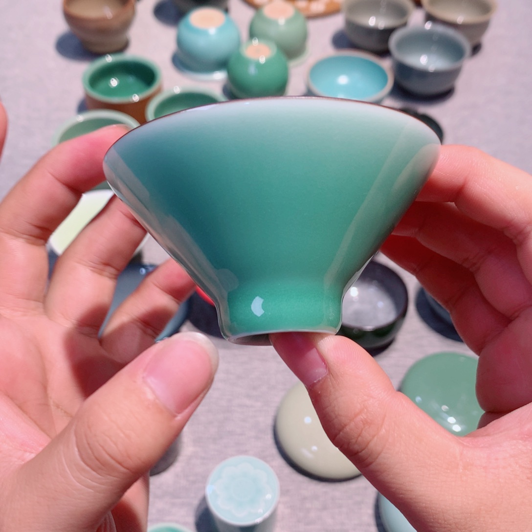 皮*龙泉青瓷茶具杯子