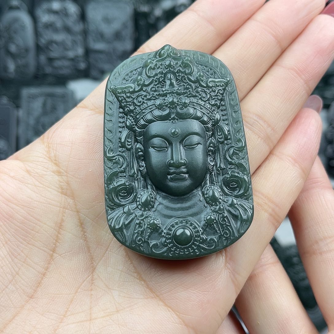 和田玉颈饰未镶嵌老*