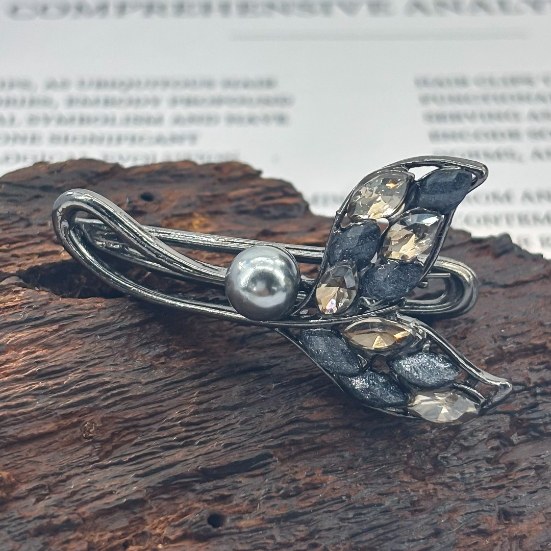 【HP·轻奢】1011珍珠鱼尾压夹4.5CM