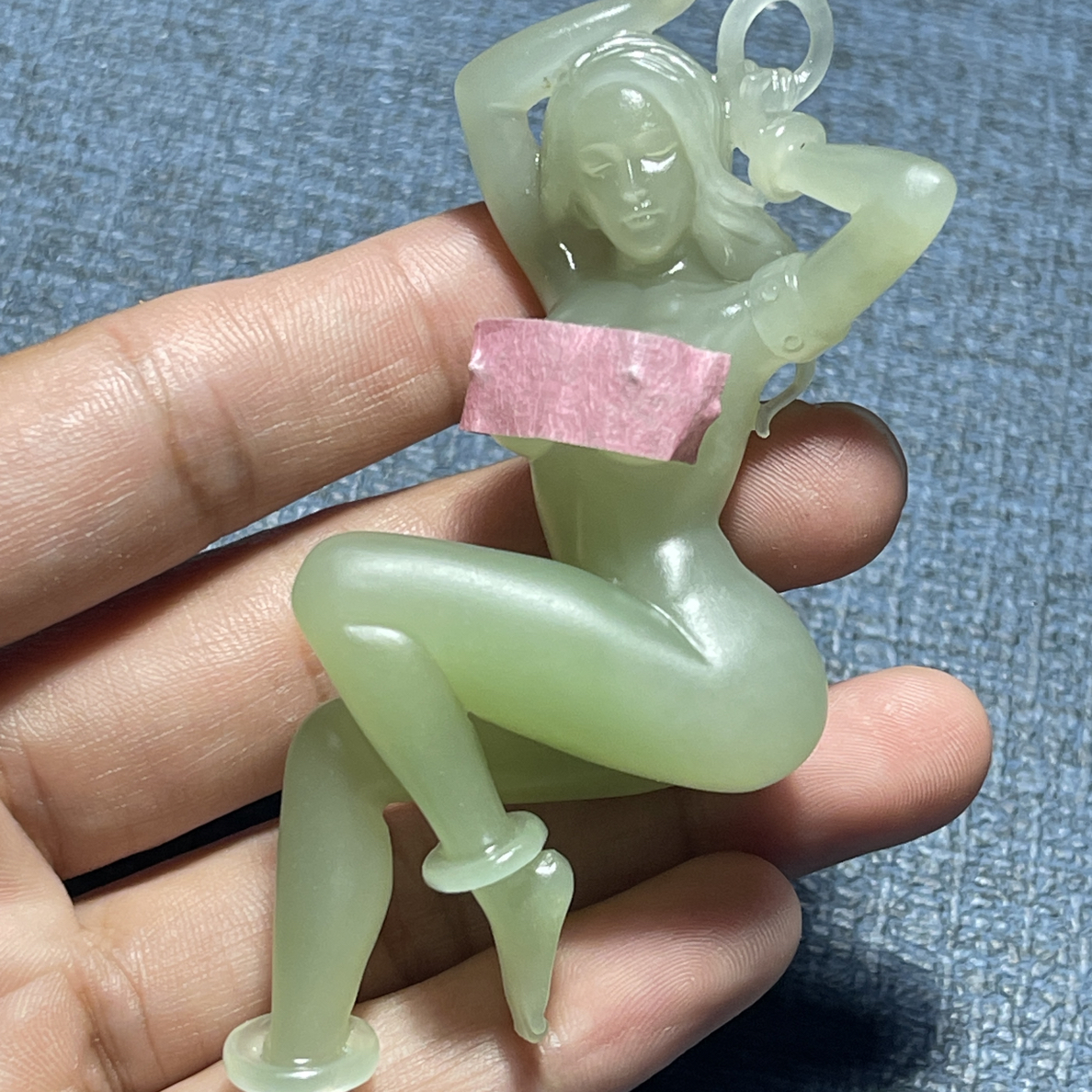 玉女心经，和田玉把件