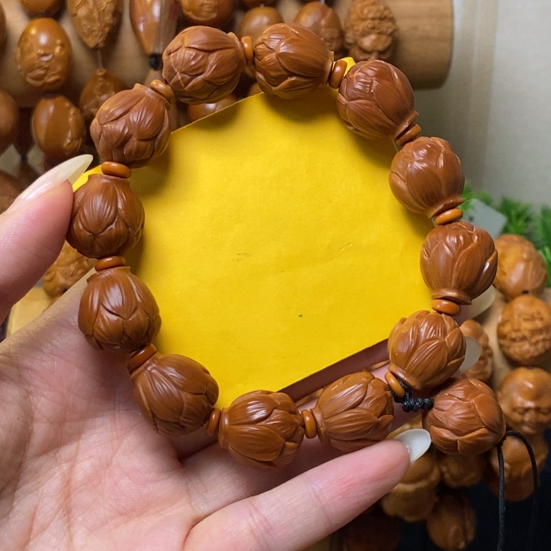 手串/手链橄榄核手工精修小莲花