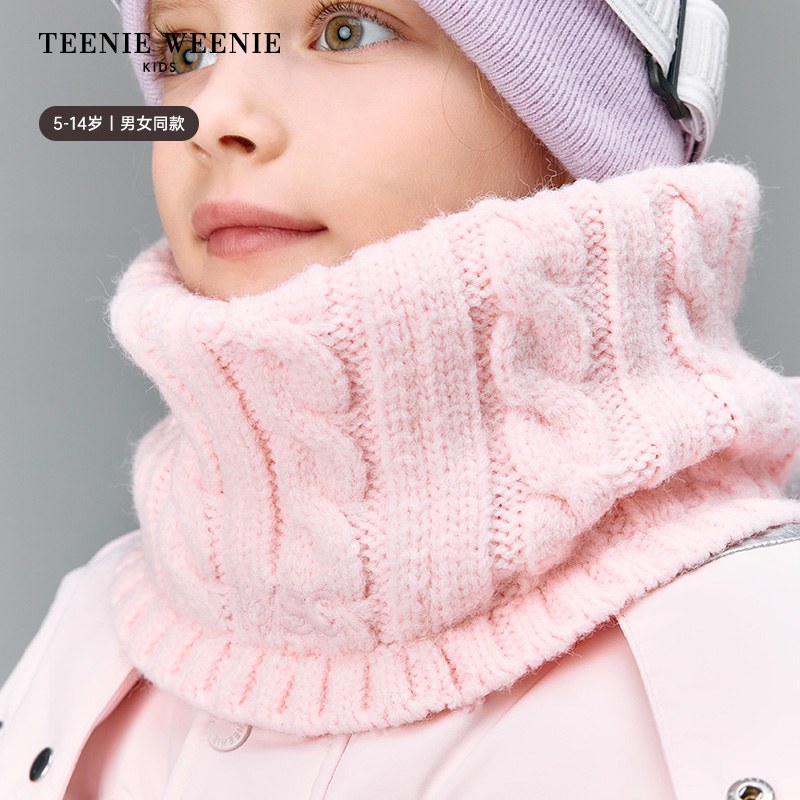 TeenieWeenieKids25年秋冬款男女童加绒保暖针织围脖TKAM25FV93A