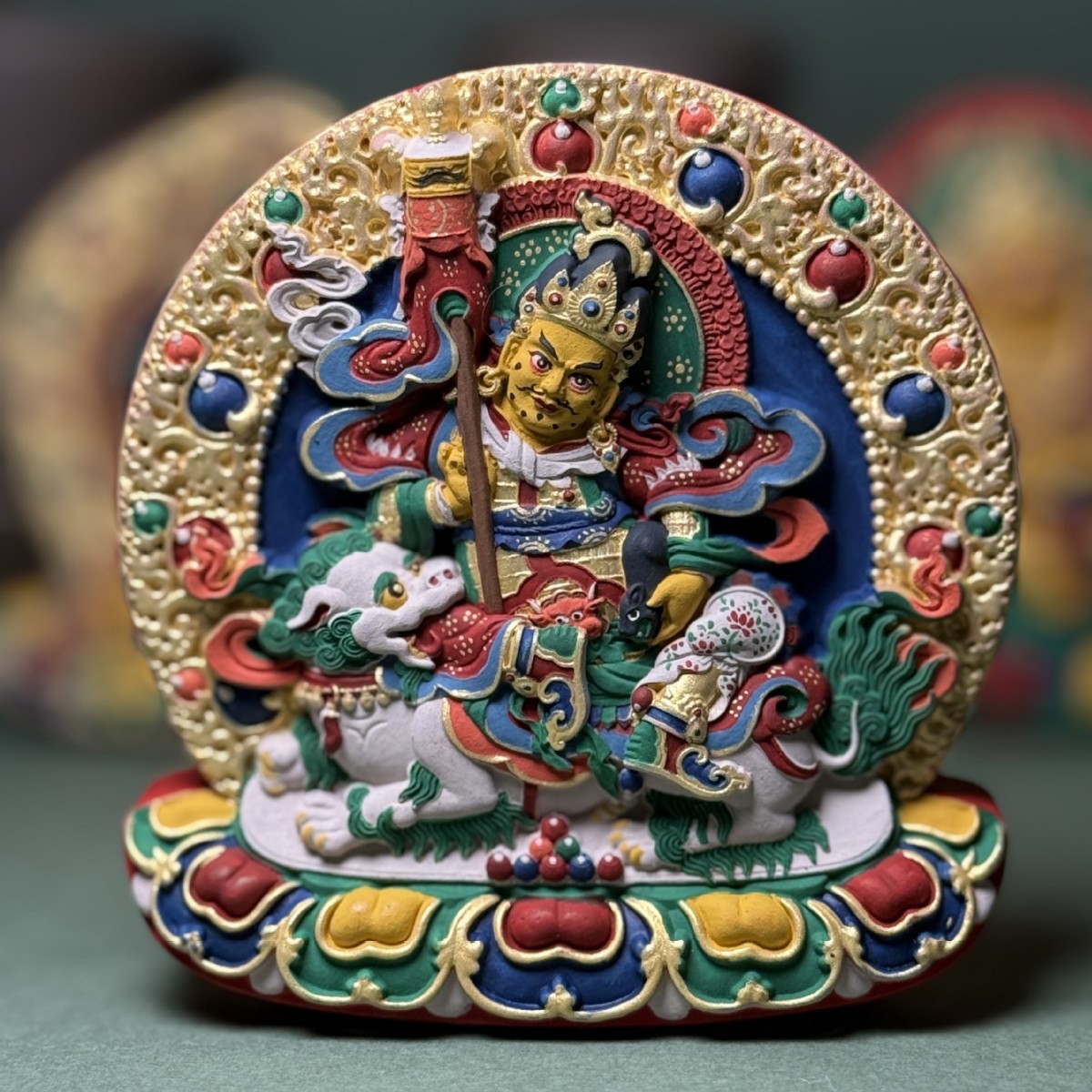 财宝天王擦擦擦擦紫砂泥10.5厘米高温烧制内含香灰